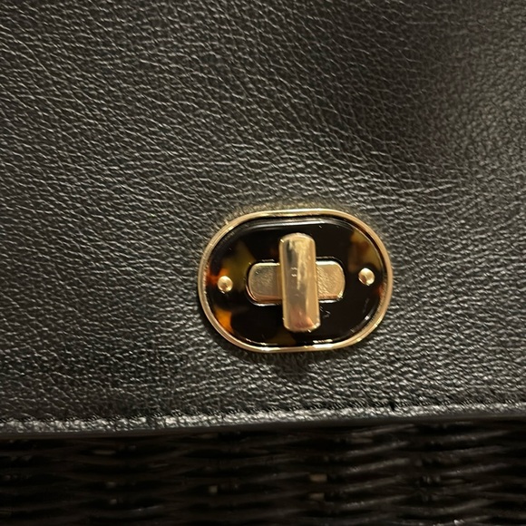 Rattan & Leather Crossbody Purse - Picture 3 of 7